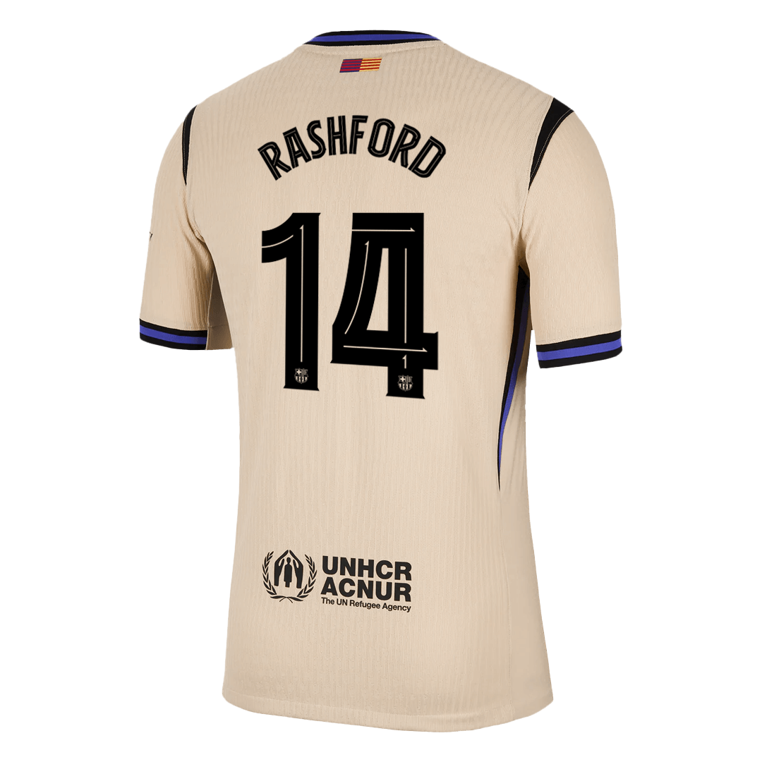 RASHFORD #14 Men's Barcelona UCL 2025/26 Player Version Away Soccer Jersey - Slim Fit product view 14