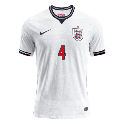 RICE #4 Men's England World Cup 2026 Player Version Home Soccer Jersey - Slim Fit product view 8