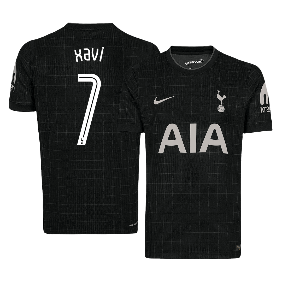 XAVI #7 Men's Tottenham Hotspur UCL 2025/26 Away Soccer Jersey product view 1