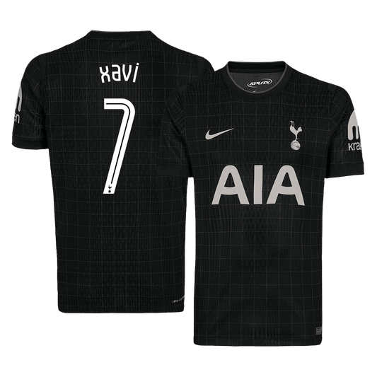 XAVI #7 Men's Tottenham Hotspur UCL 2025/26 Away Soccer Jersey product view 1