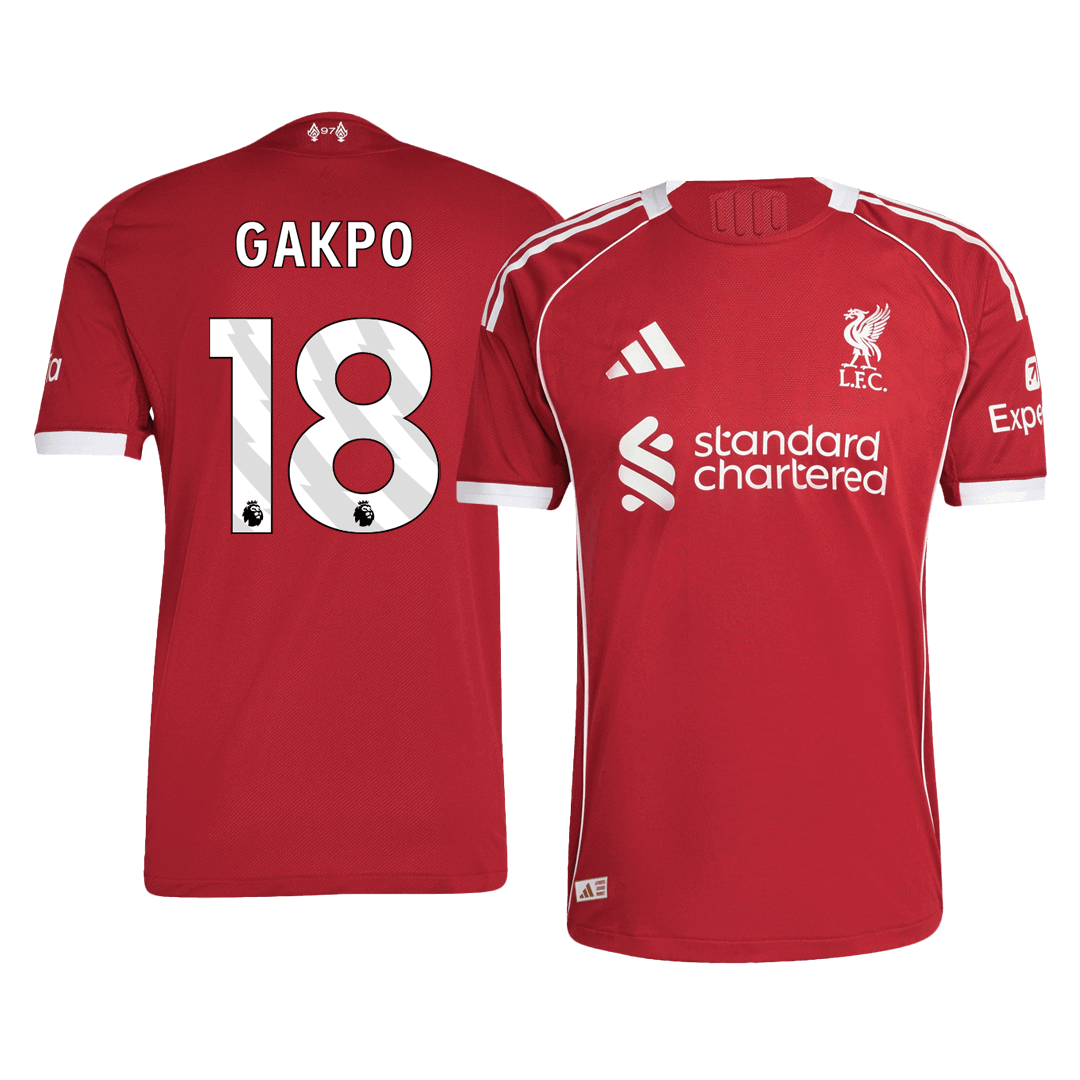 GAKPO #18 Men's Liverpool 2025/26 Player Version Home Soccer Jersey - Slim Fit product view 1