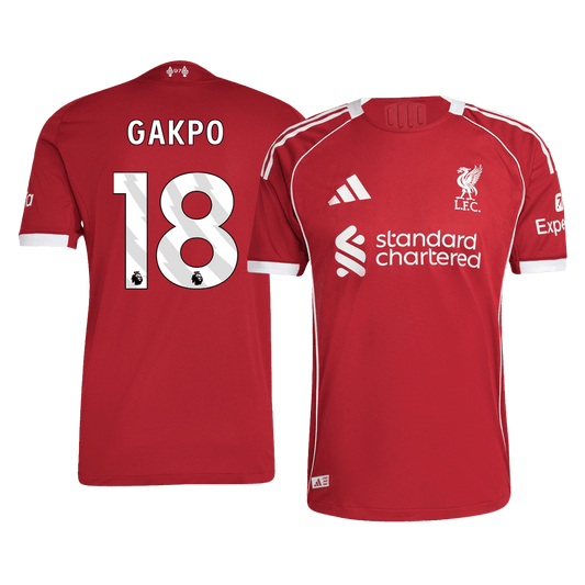 GAKPO #18 Men's Liverpool 2025/26 Player Version Home Soccer Jersey - Slim Fit product view 1