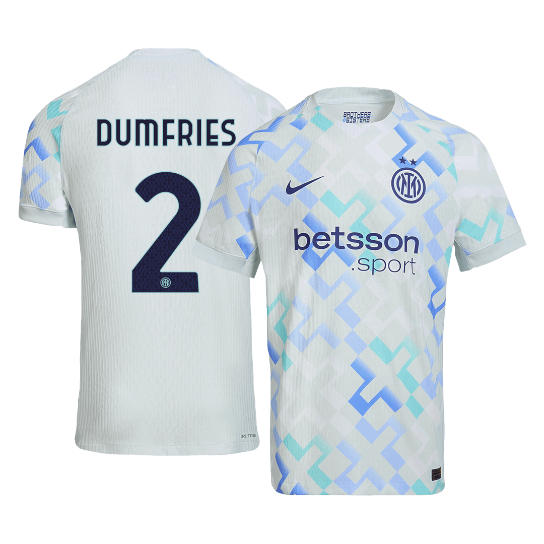 DUMFRIES #2 Men's Inter Milan 2025/26 Player Version Away Soccer Jersey - Slim Fit product view 1