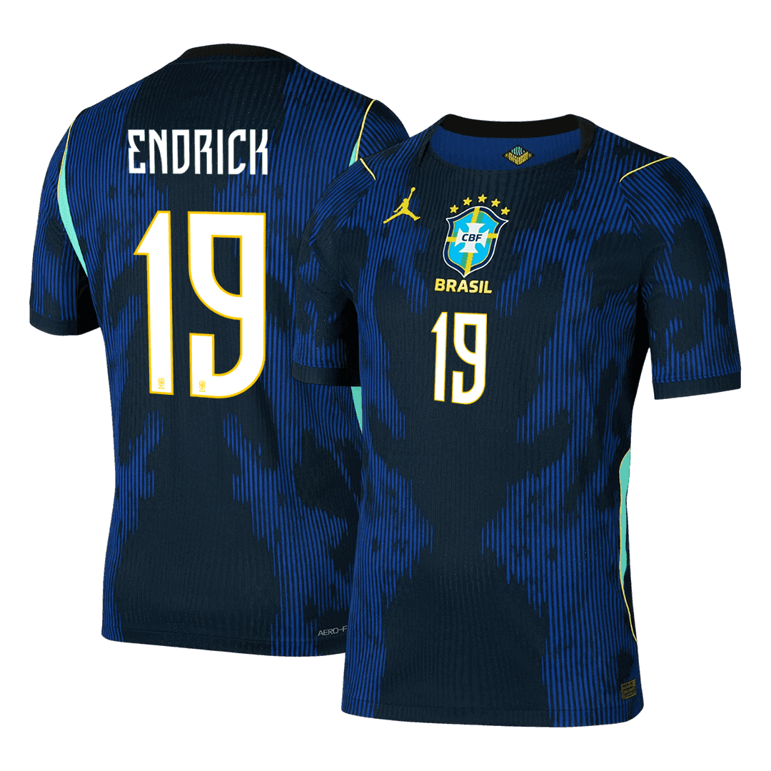 ENDRICK #19 Men's Brazil World Cup 2026 Player Version Away Soccer Jersey - Slim Fit product view 1