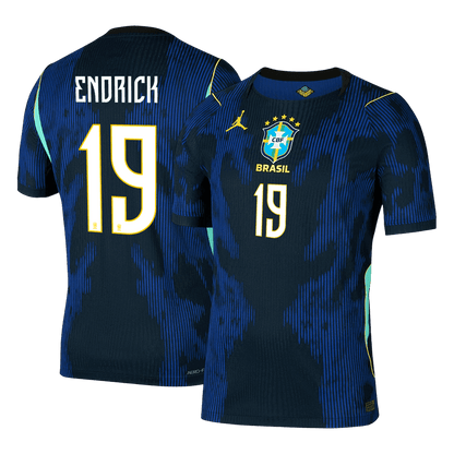 ENDRICK #19 Men's Brazil World Cup 2026 Player Version Away Soccer Jersey - Slim Fit product view 1