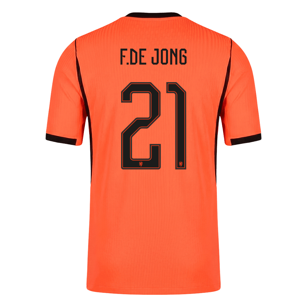 F.DE JONG #21 Men's Netherlands World Cup 2026 Player Version Home Soccer Jersey - Slim Fit product view 10