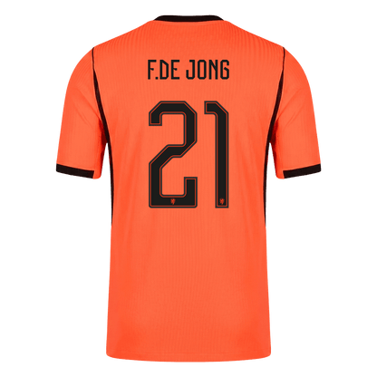 F.DE JONG #21 Men's Netherlands World Cup 2026 Player Version Home Soccer Jersey - Slim Fit product view 10