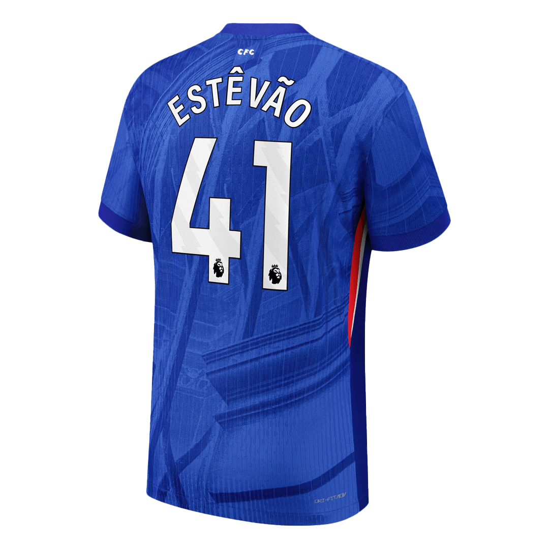 ESTÊVÃO #41 Men's Chelsea 2025/26 Player Version Home Soccer Jersey - Slim Fit product view 11