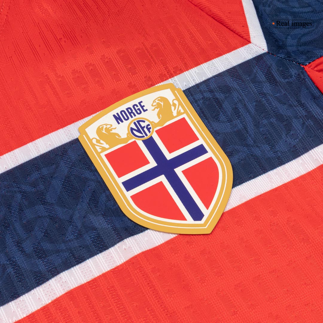 Men's Norway World Cup 2026 Player Version Home Soccer Jersey - Slim Fit product view 7