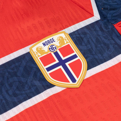 Men's Norway World Cup 2026 Player Version Home Soccer Jersey - Slim Fit product view 7