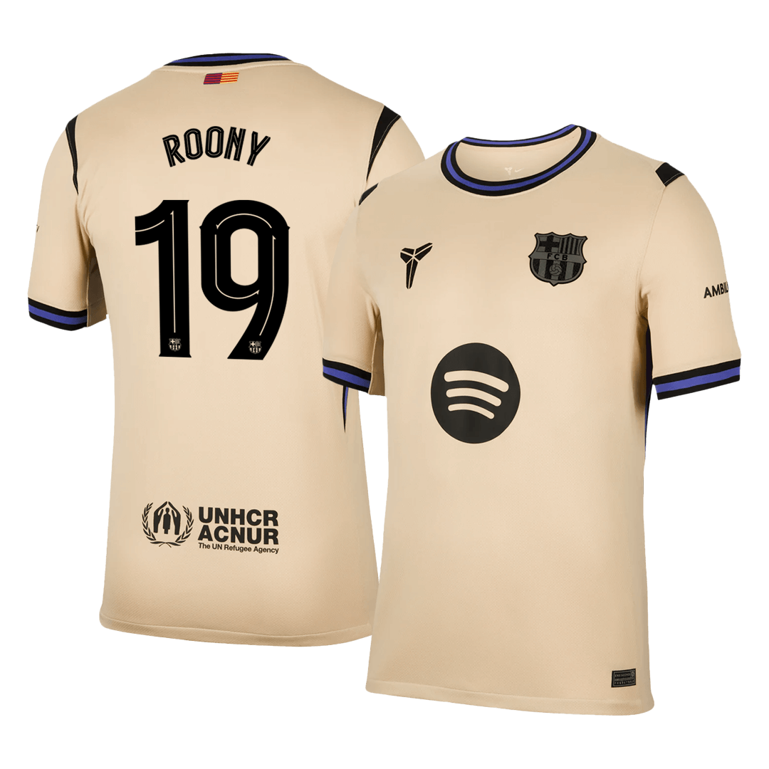 ROONY #19 Men's Barcelona UCL 2025/26 Away Soccer Jersey product view 1