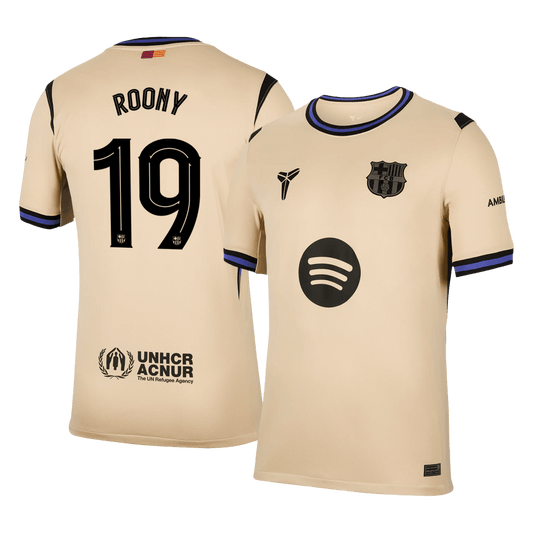 ROONY #19 Men's Barcelona UCL 2025/26 Away Soccer Jersey product view 1