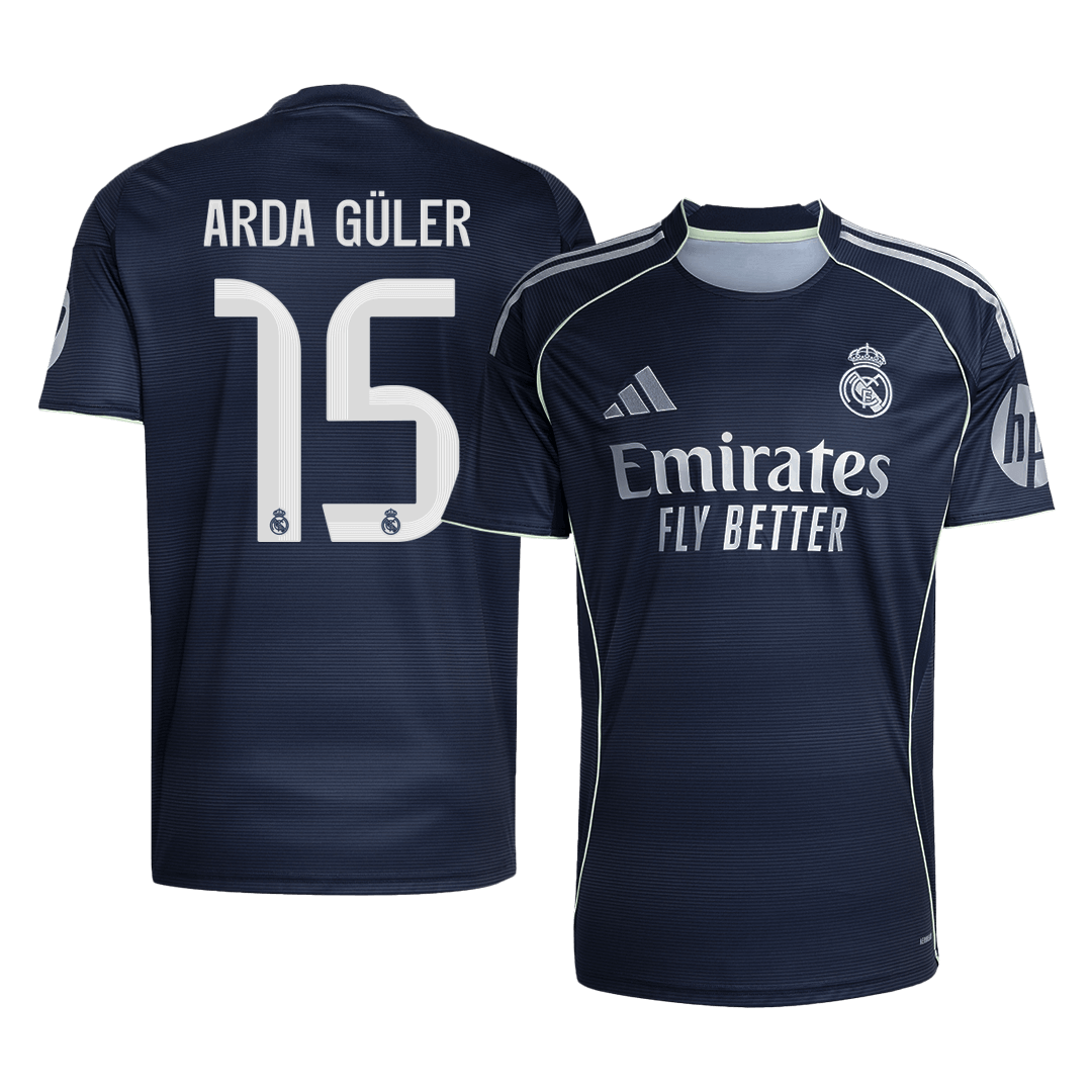 ARDA GÜLER #15 Men's Real Madrid 2025/26 Away Soccer Jersey Premium product view 1
