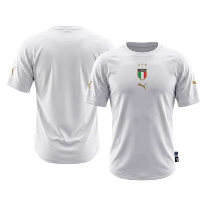 Retro Men's Italy 2004 Away Soccer Jersey product view 7