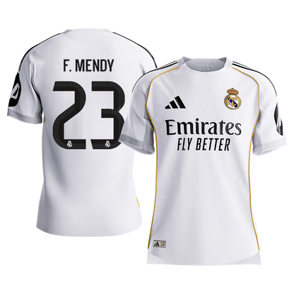 F.MENDY #23 Men's Real Madrid 2025/26 Player Version Home Soccer Jersey - Slim Fit Premium product view 1