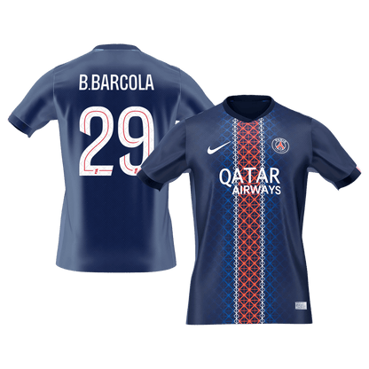 B.BARCOLA #29 Men's PSG 2025/26 Home Soccer Jersey Premium product view 1