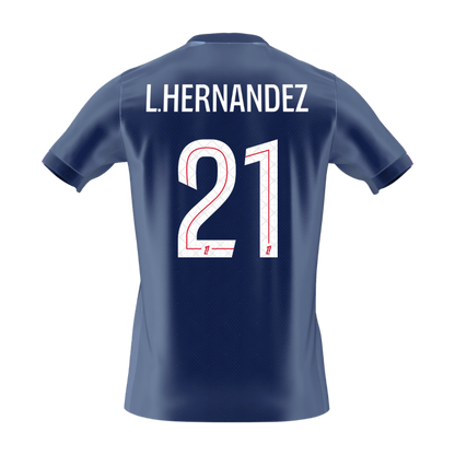 L.HERNANDEZ #21 Men's PSG 2025/26 Home Soccer Jersey Premium product view 8