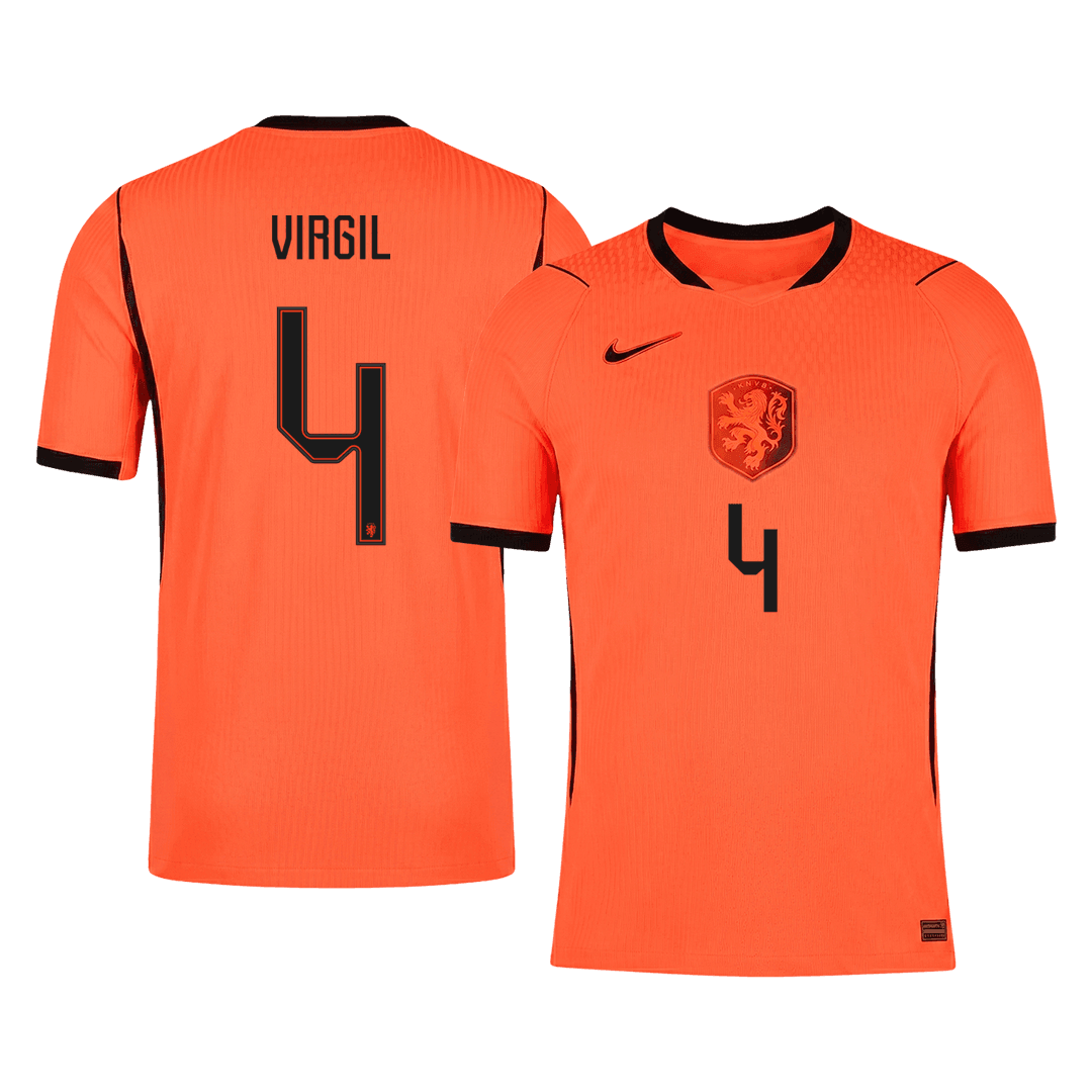 VIRGIL #4 Men's Netherlands World Cup 2026 Player Version Home Soccer Jersey - Slim Fit product view 1