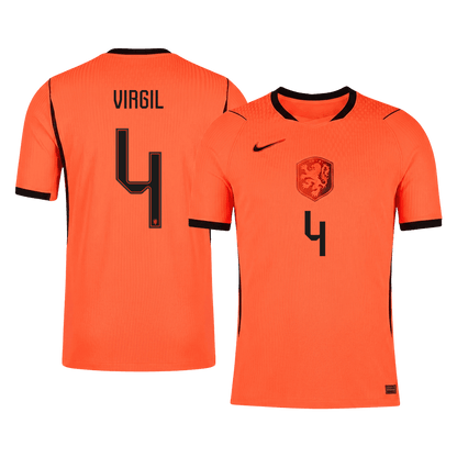 VIRGIL #4 Men's Netherlands World Cup 2026 Player Version Home Soccer Jersey - Slim Fit product view 1