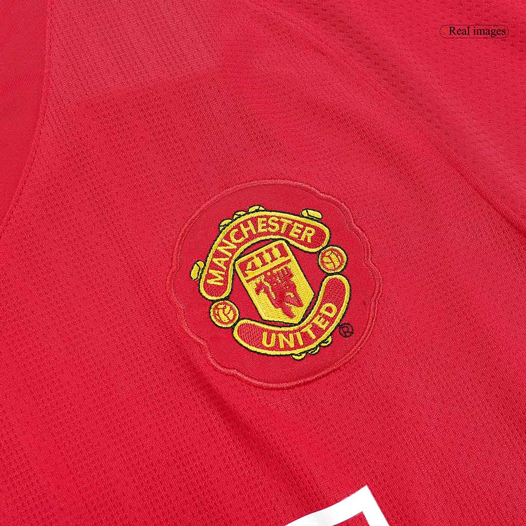 Retro Men's Manchester United 2007/08 Home Long Sleeve Soccer Jersey product view 3