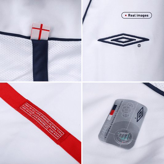 Retro SCHOLES #8 Men's England 2002 Home Soccer Jersey product view 2