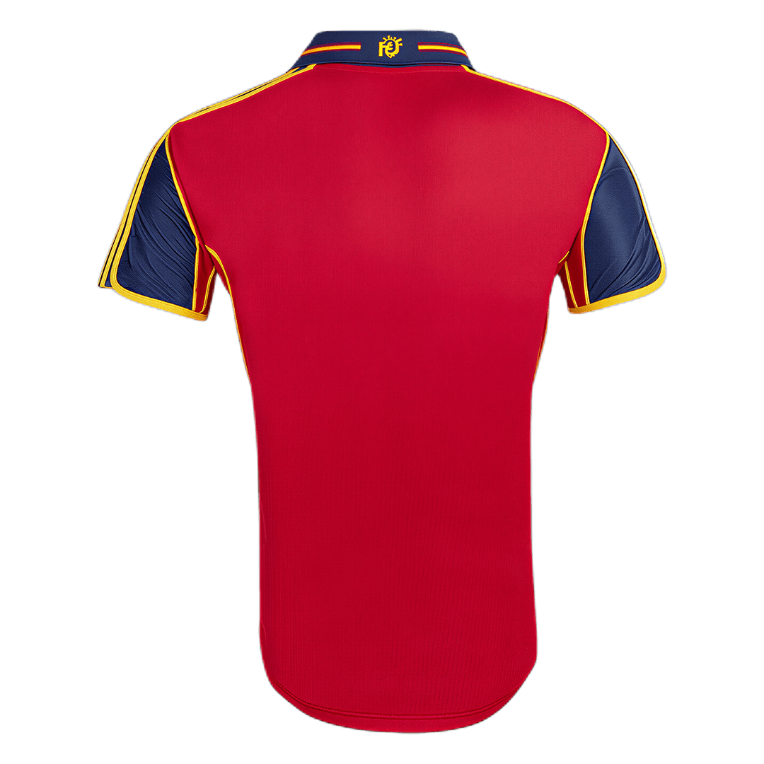 Retro Men's Spain 2000 Home Soccer Jersey product view 2