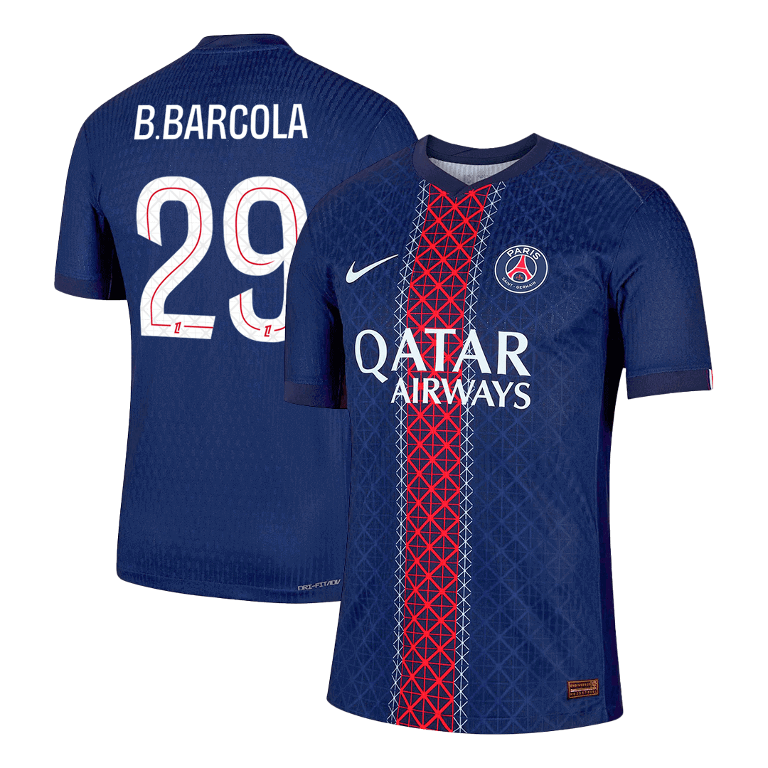 B.BARCOLA #29 Men's PSG 2025/26 Player Version Home Soccer Jersey - Slim Fit product view 1