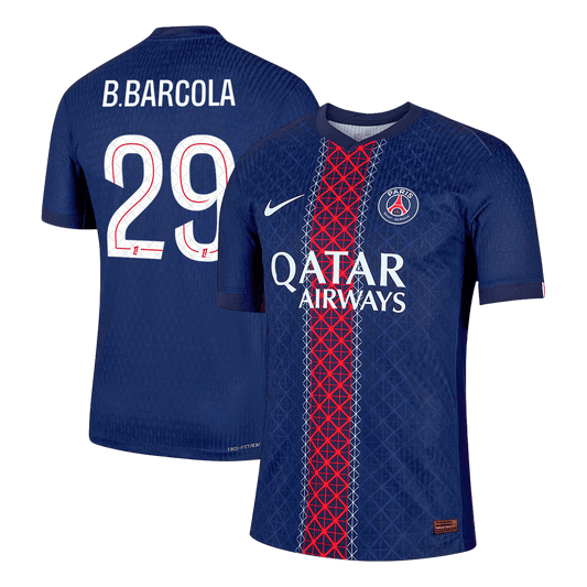 B.BARCOLA #29 Men's PSG 2025/26 Player Version Home Soccer Jersey - Slim Fit product view 1
