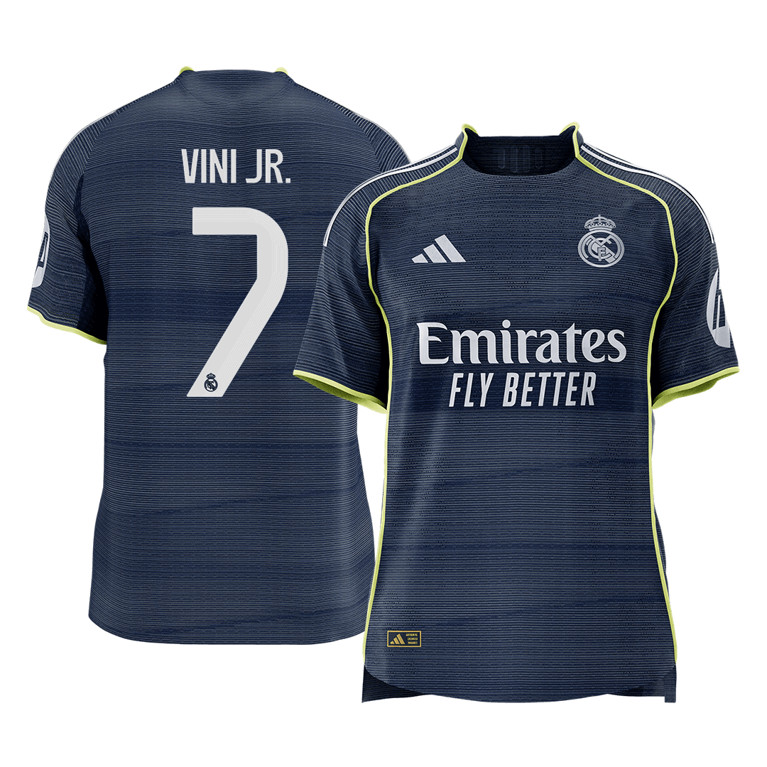 VINI JR. #7 Men's Real Madrid 2025/26 Player Version Away Soccer Jersey - Slim Fit Premium product view 1