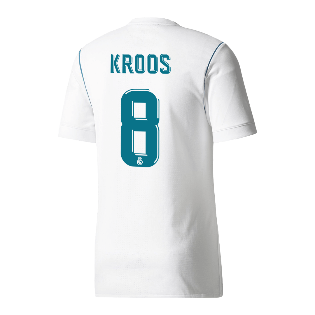 Retro KROOS #8 Men's Real Madrid 2017/18 Home Soccer Jersey product view 1