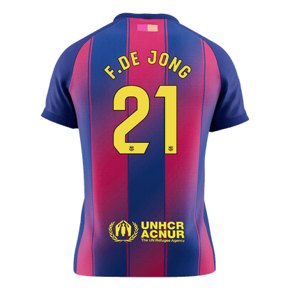 F.DE JONG #21 Men's Barcelona 2025/26 Home Soccer Jersey Premium product view 9