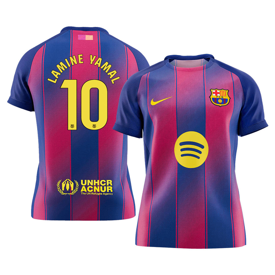 LAMINE YAMAL #10 Men's Barcelona 2025/26 Home Soccer Jersey Premium product view 1