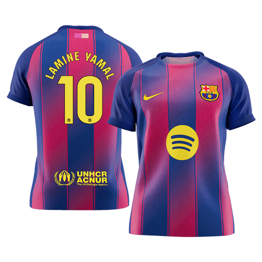 LAMINE YAMAL #10 Men's Barcelona 2025/26 Home Soccer Jersey Premium product view 1