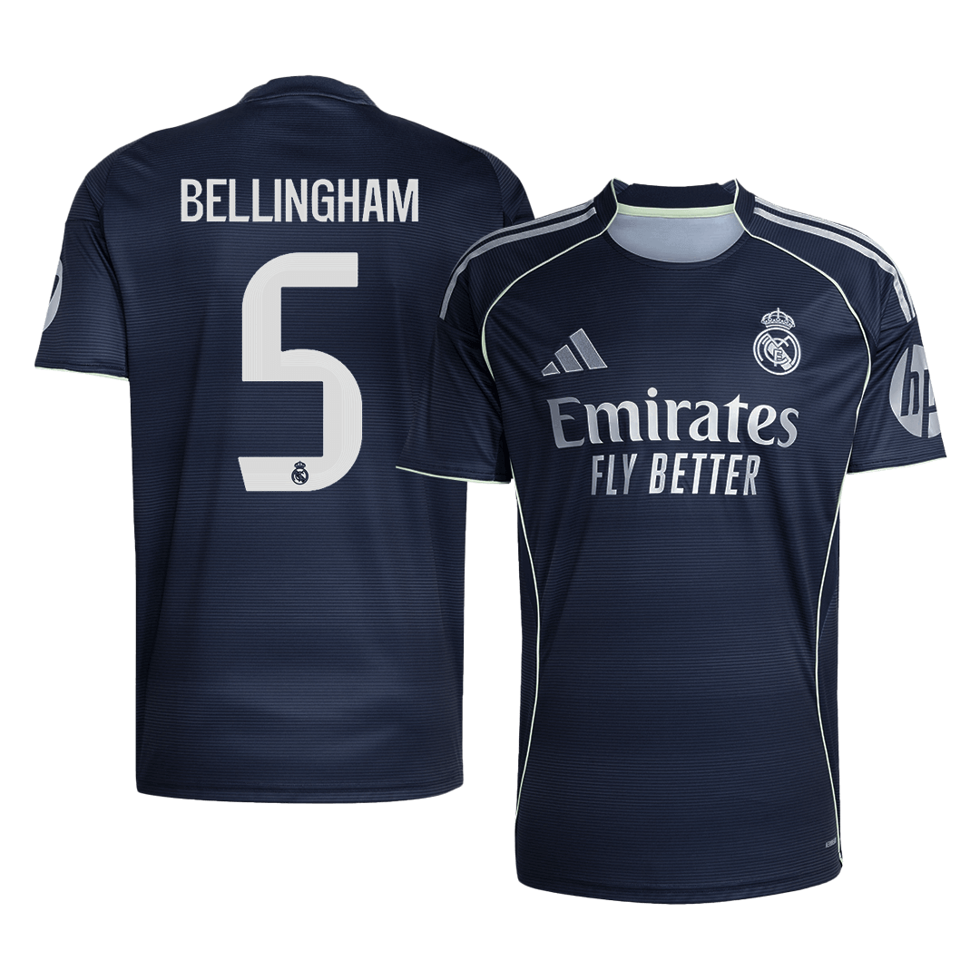 BELLINGHAM #5 Men's Real Madrid 2025/26 Away Soccer Jersey Premium product view 1