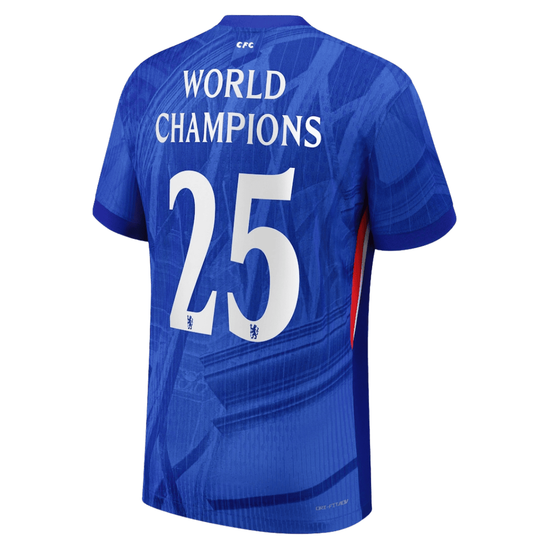 WORLD CHAMPIONS #25 Men's Chelsea 2025/26 Player Version Home Soccer Jersey - Slim Fit product view 9