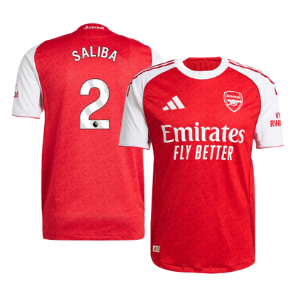 SALIBA #2 Men's Arsenal 2025/26 Player Version Home Soccer Jersey - Slim Fit product view 1