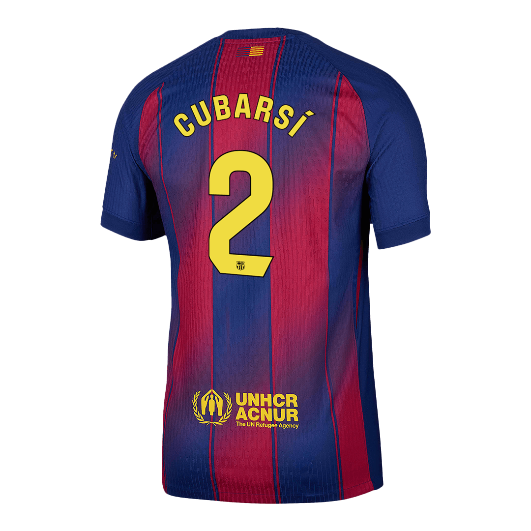 CUBARSÍ #2 Men's Barcelona 2025/26 Player Version Home Soccer Jersey - Slim Fit product view 13