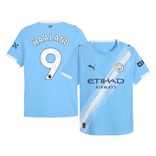 HAALAND #9 Men's Manchester City 2025/26 Player Version Home Soccer Jersey - Slim Fit product view 1