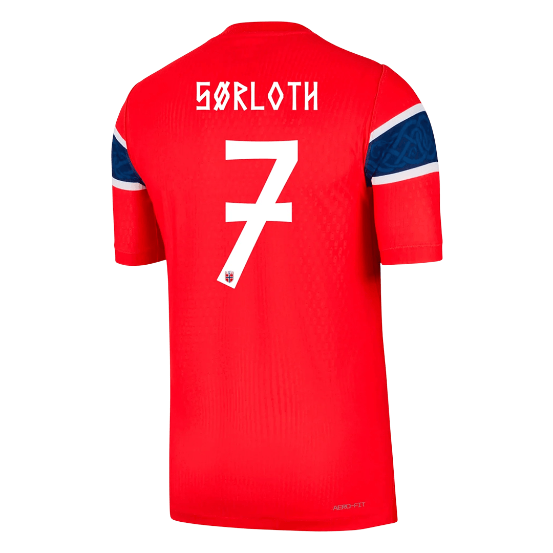 SØRLOTH #7 Men's Norway World Cup 2026 Player Version Home Soccer Jersey - Slim Fit product view 1