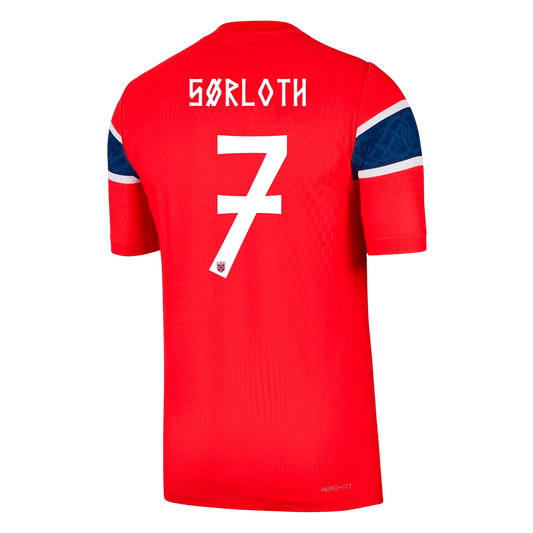 SØRLOTH #7 Men's Norway World Cup 2026 Player Version Home Soccer Jersey - Slim Fit product view 1
