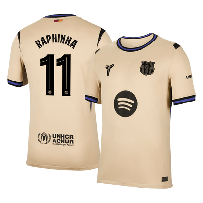 RAPHINHA #11 Men's Barcelona UCL 2025/26 Away Soccer Jersey product view 1
