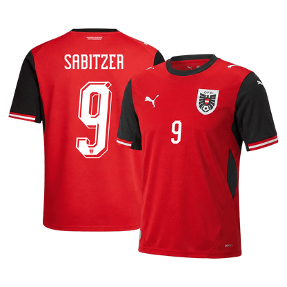 SABITZER #9 Men's Austria World Cup 2026 Home Soccer Jersey product view 1