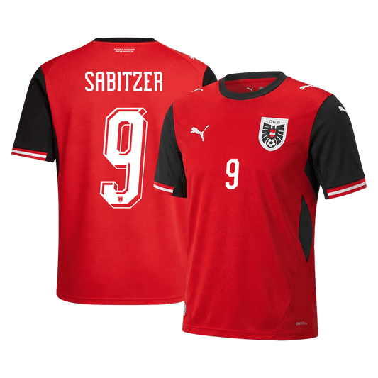 SABITZER #9 Men's Austria World Cup 2026 Home Soccer Jersey product view 1