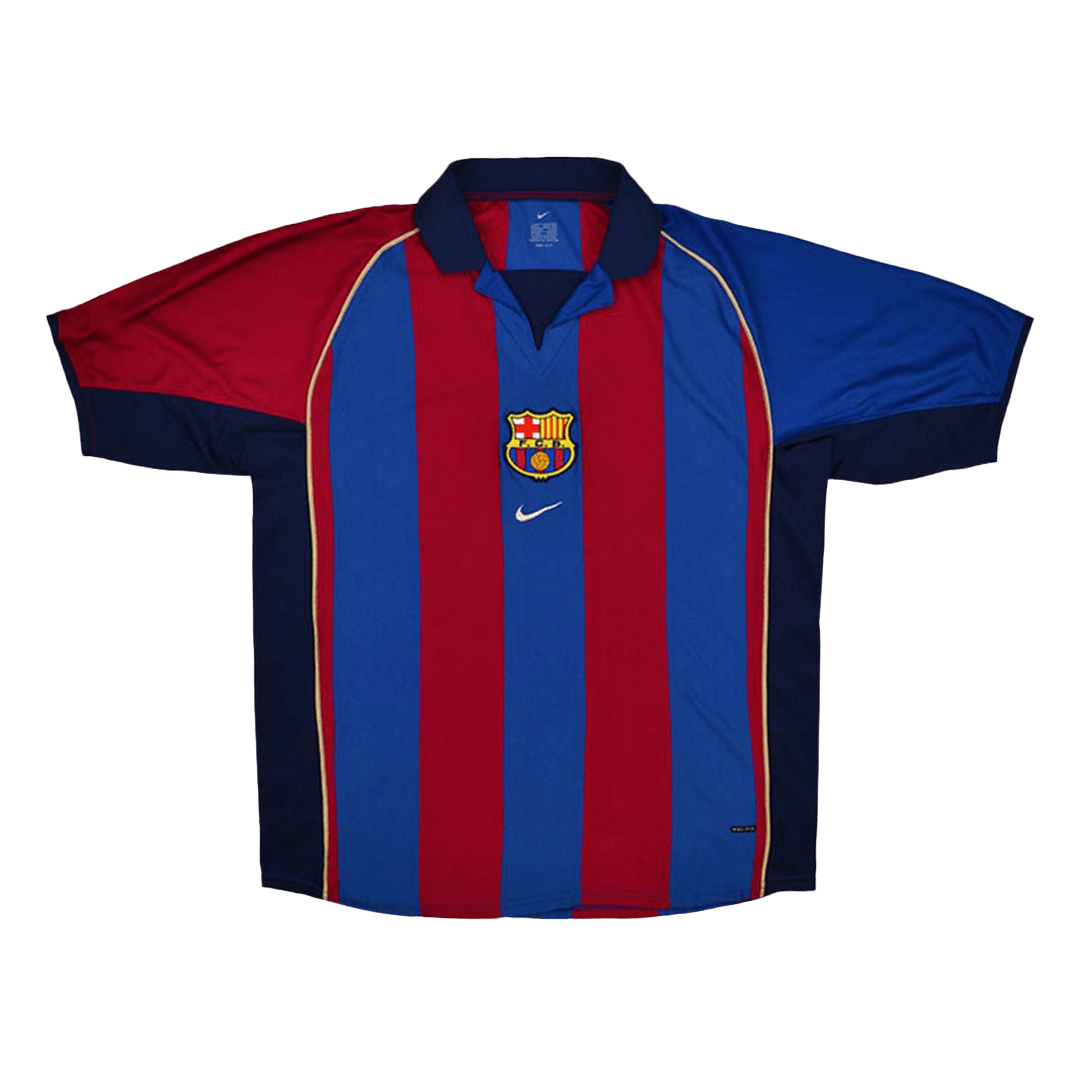 Retro RIVALDO #10 Men's Barcelona 2001/02 Home Soccer Jersey product view 9
