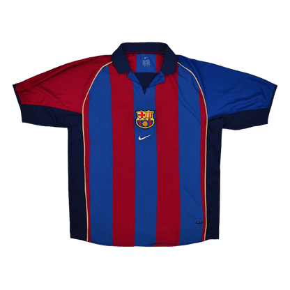 Retro RIVALDO #10 Men's Barcelona 2001/02 Home Soccer Jersey product view 9