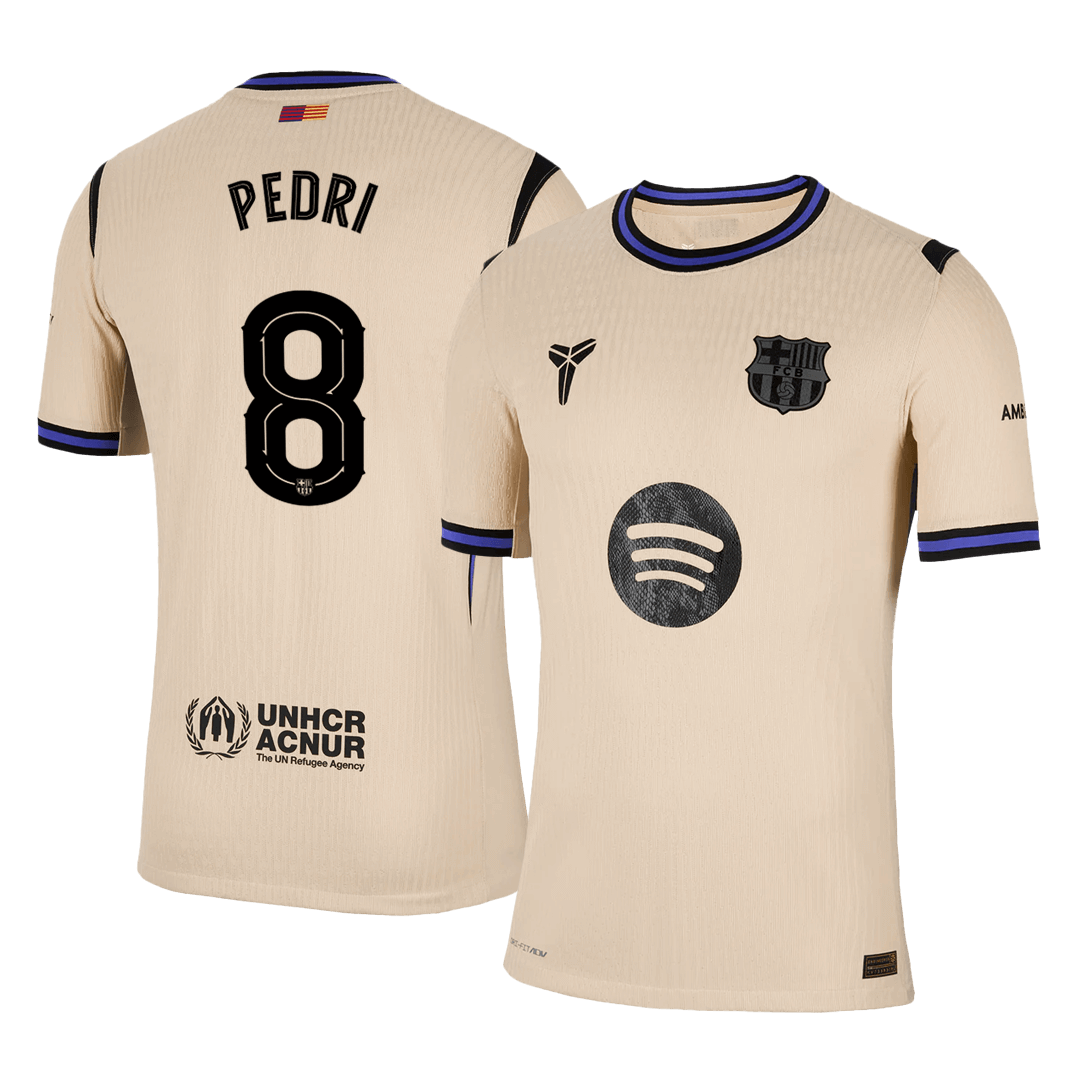PEDRI #8 Men's Barcelona UCL 2025/26 Player Version Away Soccer Jersey - Slim Fit product view 1