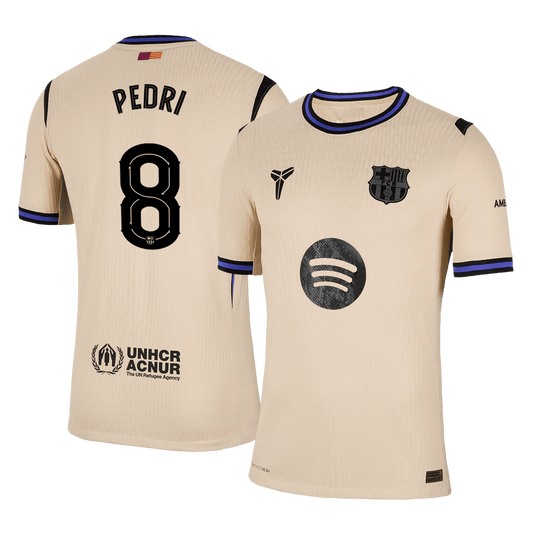 PEDRI #8 Men's Barcelona UCL 2025/26 Player Version Away Soccer Jersey - Slim Fit product view 1