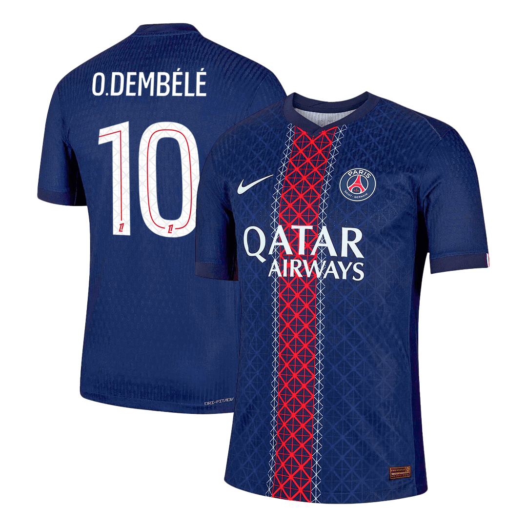 O.DEMBÉLÉ #10 Men's PSG 2025/26 Player Version Home Soccer Jersey - Slim Fit product view 1