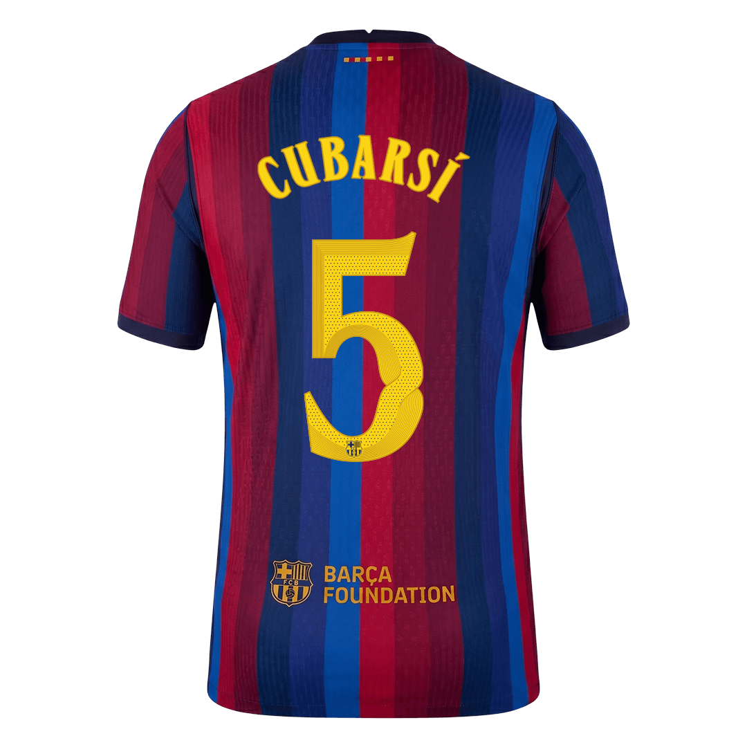 CUBARSÍ #5 Men's Barcelona UCL 2026/27 Player Version Home Soccer Jersey product view 3
