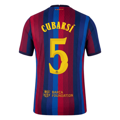 CUBARSÍ #5 Men's Barcelona UCL 2026/27 Player Version Home Soccer Jersey product view 3